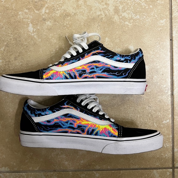 VANS Old Skool 'Electric Flame' Size 9.5 - Picture 2 of 7